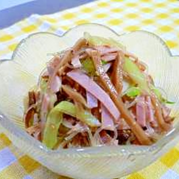 味付メンマで春雨サラダ